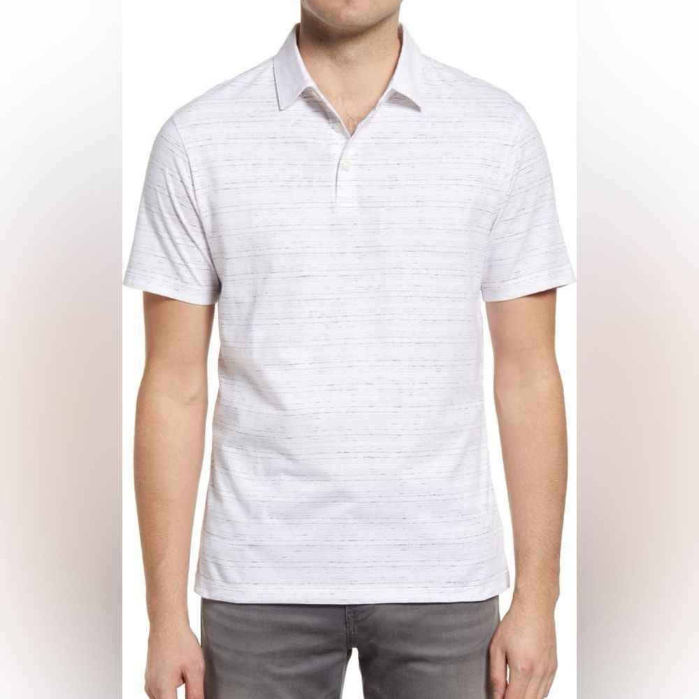 ROBERT BARAKETT Men’s Torchwood Striped Short Sleeve Polo Shirt Sz XXL